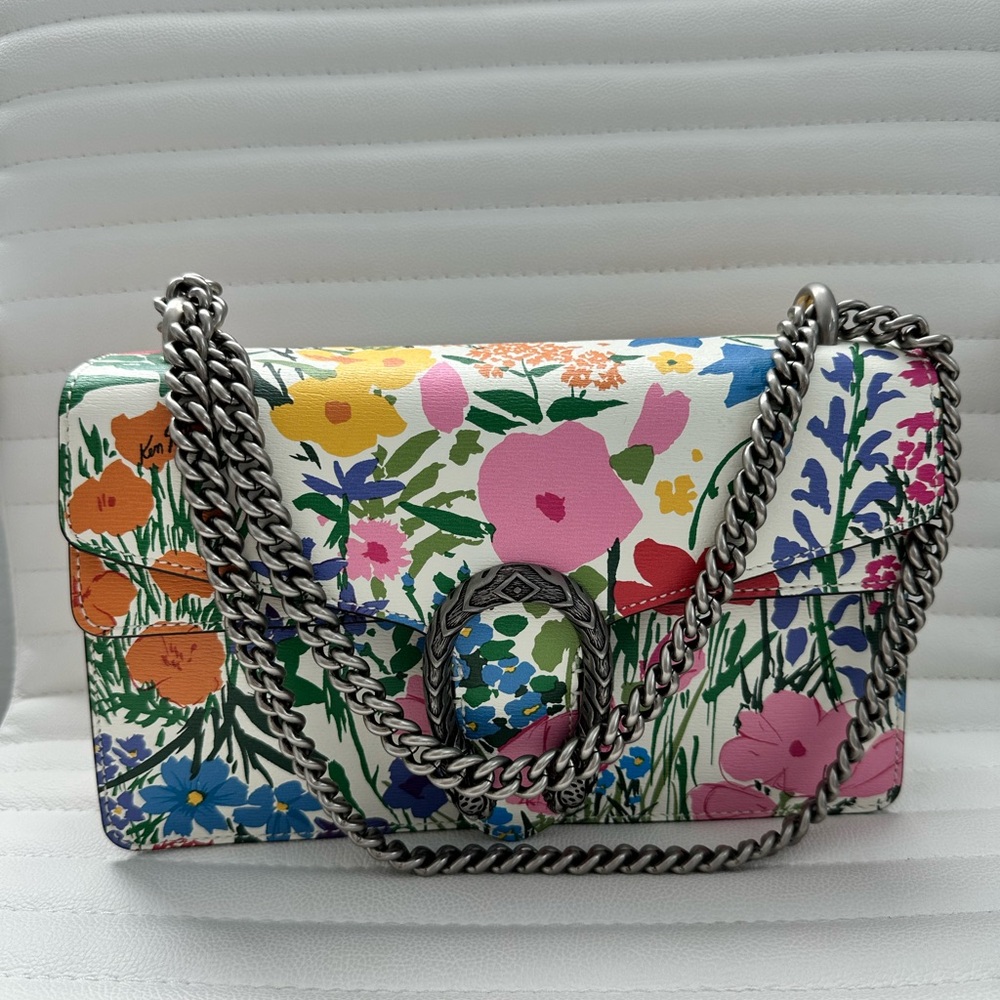 Floral Chain Shoulder Bag